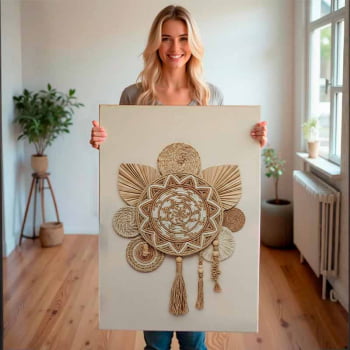 Quadro Retangular - Mandala Boho