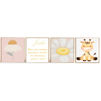 Quadro Personalizado-Ana Catarina - Moldura Madeira Clara- 3x30x30 