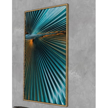 Quadro Personalizado-Elvis- VIDRO- Moldura Madeira Clara - 140x80 