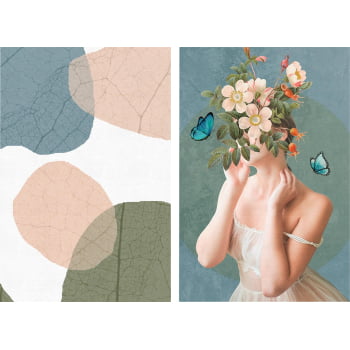 Quadro Personalizado - Maiara - Moldura Madeira Clara - 2x 75x50 cm