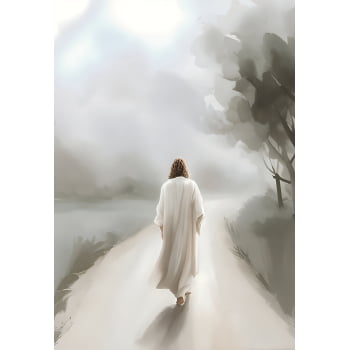 Quadro Personalizado -Decore Paz-Caminhando Jesus-Chassi -100x70cm Quadro Personalizado -Decore Paz-Caminhando Jesus-Chassi -100x70cm