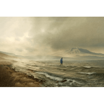 Quadro Personalizado- Decore Paz - Jesus Sobre Aguas- Moldura Dourada-200x150CM Quadro Personalizado- Decore Paz - Jesus Sobre Aguas- Moldura Dourada-200x150CM