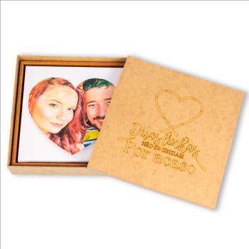 Quadro Personalizado  Quadrado - Namorados Coração (pintura) - 25x25 cm