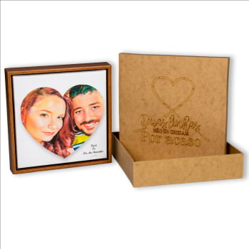 Quadro Personalizado  Quadrado - Namorados Coração (pintura) - 25x25 cm