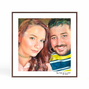 Quadro Personalizado quadrado - Namorados (pintura) - 25x25 cm