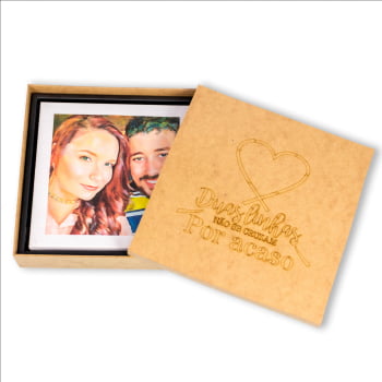 Quadro Personalizado quadrado - Namorados (pintura) - 25x25 cm