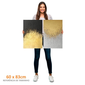 Kit 2 quadros retangulares - Duo golden rust