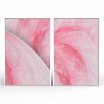 Kit 2 quadros retangulares - Duo Pink 