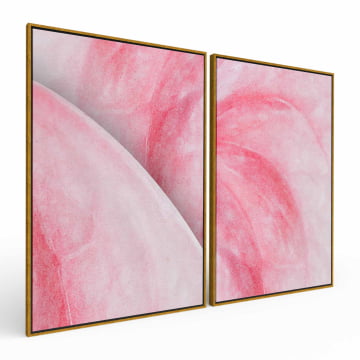 Kit 2 quadros retangulares - Duo Pink 