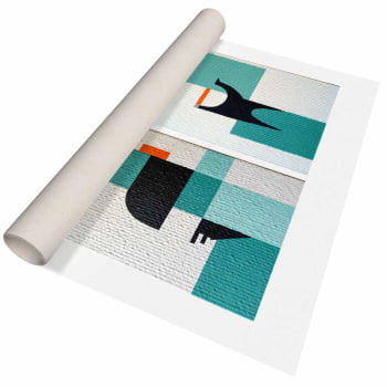 Kit 2 quadros retangulares -Duo Texturas Geométricas