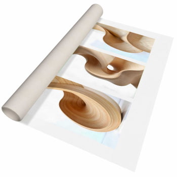 Kit 3 quadros retangulares - Trio Curvas Abstratas