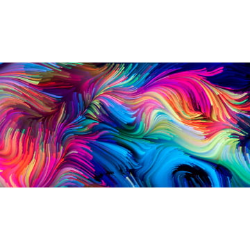 Quadro panorâmico - Arte abstrata colorida