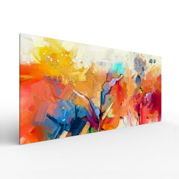Quadro panorâmico - Pintura abstrata colorida