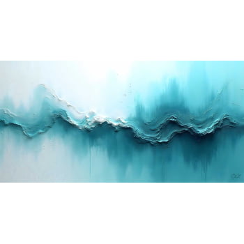 Quadro panorâmico - Teal Leak