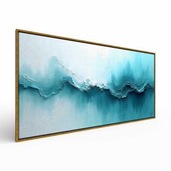 Quadro panorâmico - Teal Leak