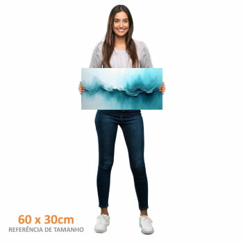 Quadro panorâmico - Teal Leak