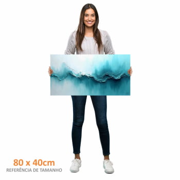 Quadro panorâmico - Teal Leak