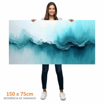 Quadro panorâmico - Teal Leak