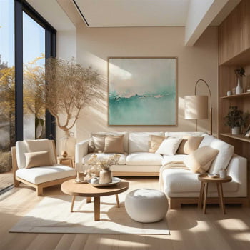Quadro quadrado - A touch of Green