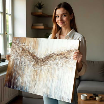 Quadro Retangular - Abstract Dripping