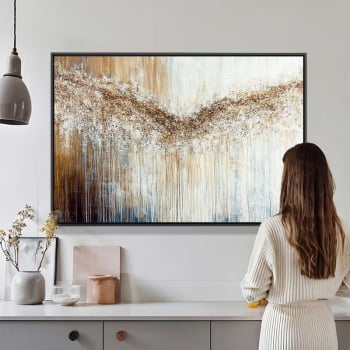 Quadro Retangular - Abstract Dripping