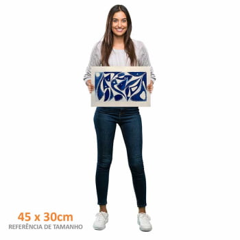 Quadro Retangular - Abstract Geometric Blue