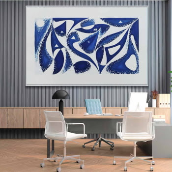 Quadro Retangular - Abstract Geometric Blue Quadro Retangular - Abstract Geometric Blue