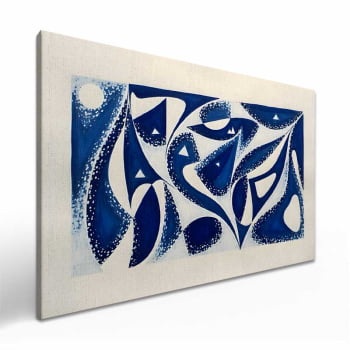 Quadro Retangular - Abstract Geometric Blue