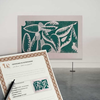 Quadro Retangular - Abstract Green Leaves