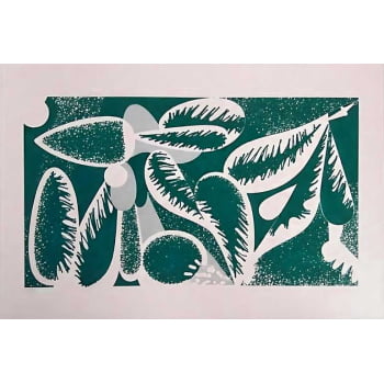 Quadro Retangular - Abstract Green Leaves