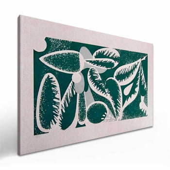 Quadro Retangular - Abstract Green Leaves