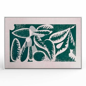 Quadro Retangular - Abstract Green Leaves