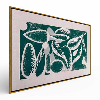 Quadro Retangular - Abstract Green Leaves