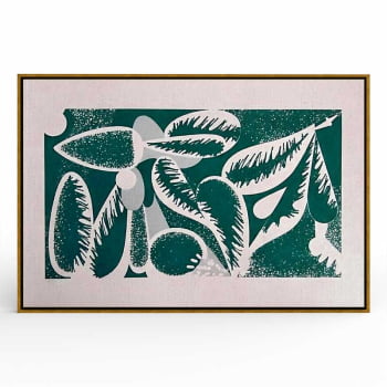 Quadro Retangular - Abstract Green Leaves