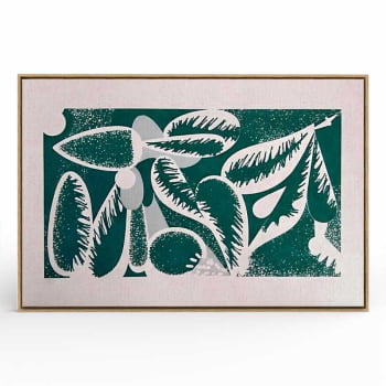 Quadro Retangular - Abstract Green Leaves