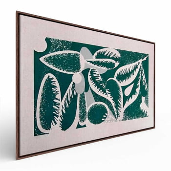 Quadro Retangular - Abstract Green Leaves