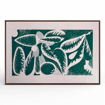 Quadro Retangular - Abstract Green Leaves