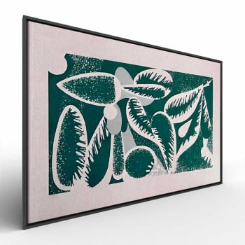 Quadro Retangular - Abstract Green Leaves