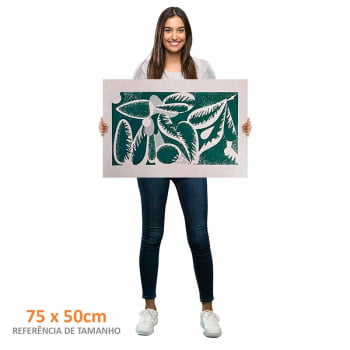 Quadro Retangular - Abstract Green Leaves