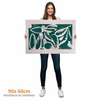Quadro Retangular - Abstract Green Leaves