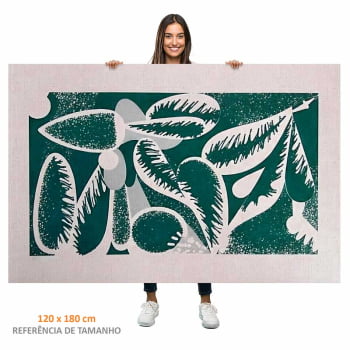 Quadro Retangular - Abstract Green Leaves