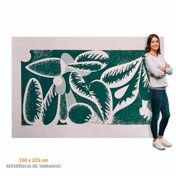 Quadro Retangular - Abstract Green Leaves