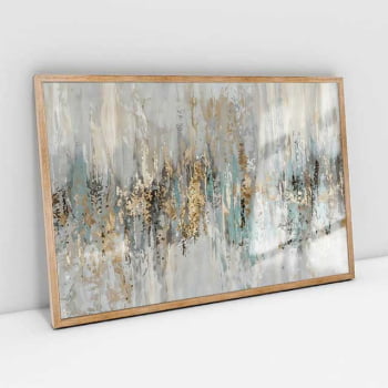 Quadro Retangular - Dripping gold