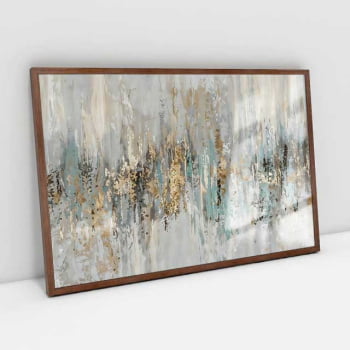 Quadro Retangular - Dripping gold