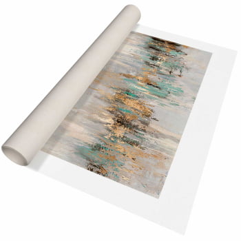 Quadro Retangular - Dripping gold