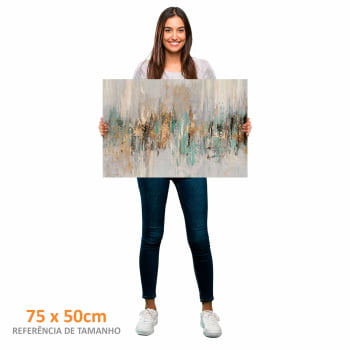 Quadro Retangular - Dripping gold