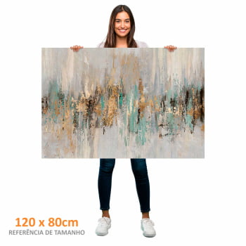 Quadro Retangular - Dripping gold