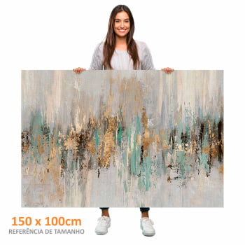 Quadro Retangular - Dripping gold