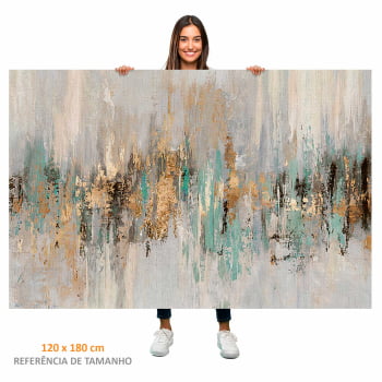 Quadro Retangular - Dripping gold