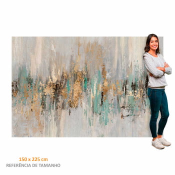 Quadro Retangular - Dripping gold
